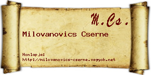 Milovanovics Cserne névjegykártya